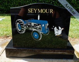 Tractor Headstone