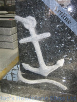 Carved Anchor Headstone