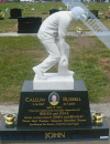 Carved Marble Statue Memorial Headstone