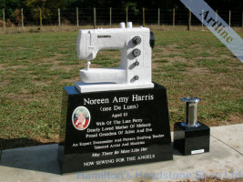 Singer Sewing Machine Headstone